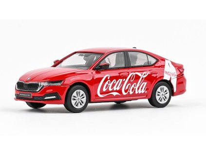 Škoda Octavia IV 2020 Coca-Cola CZ 1:43 - ABREX  Škoda Octavia 4 Coca Cola CZ - kovový model