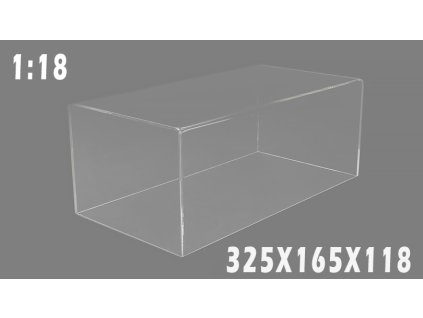 Poklop pro modely v měřítku 1:18 325x165x118 ( bez podlážky ) - Atlantic  Ručně vyráběná Akrylová Vitrína 1/18 ( krýt bez podlážky )