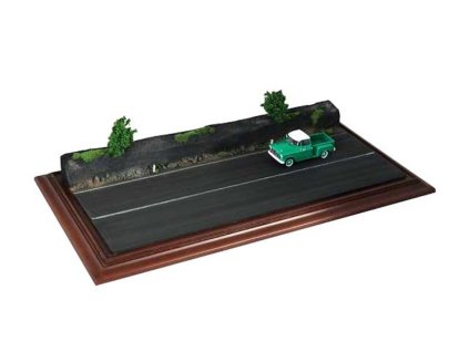 Vitrínka / Diorama " Forest Road " pro modely 1:43 ( 510 x 240 mm )  Diorama - Vitrínková krabička " Lesní Cesta " na modely 1/43 -  510x240x180 mm