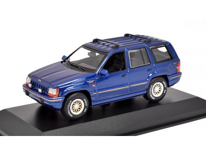 Jeep Grand Cherokee 1995 modrá 1:43 - MAXICHAMPS  Jeep Cherokee 1995 Minichamps - kovový model auta