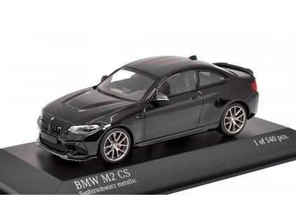 BMW M2 CS 2020 G42 černá 1:43 - Minichamps  BMW 2-Series M2 CS ( G42 ) 2020 - kovový model auta