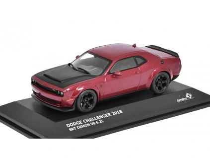 Dodge Challenger SRT Demon V8 Hellcat 2018 vínový 1:43 - Solido  Dodge Challenger SRT - kovový model
