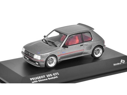 Peugeot 205 GTI Dimma 1988 stříbrná 1:43 - Solido  Peugeot 205 GTi Dimma Bodykit - kovový model auta