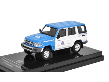 Toyota Land Cruiser 76 JAF - Japan Automobile Federation 1:64 - PARAGON Models  Toyota Land Cruiser 76 JAF Japonská automobilová federace - kovový model auta 1/64
