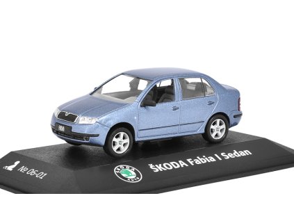 Škoda Fabia I Sedan Modrá 1:43 - KADEN  Škoda Fabia Sedan - kovový model auta