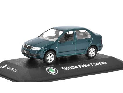 Škoda Fabia I Sedan Tmavě zelená 1:43 - KADEN  Škoda Fabia Sedan - kovový model auta