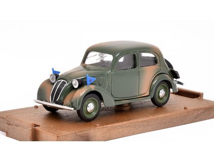 Fiat 508 C Berlina 1100 vojenská verze 1:43 - Brumm - Model ze sbírky  Fiat-508C Berlina 1100 1937-1939 Armádní - kovový model auta