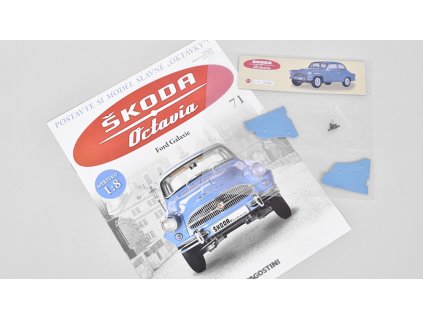 Škoda Octavia 1959 1:8 - časopis #71 se stavebnicí  Škoda Octavia 1959 - stavebnice DeAgostini