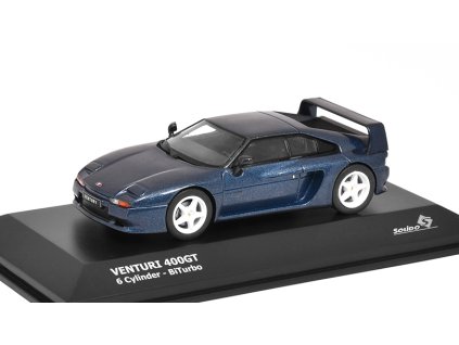 Venturi 400 GT 1994 modrá 1:43 - Solido  Venturi 400 GT BiTurbo 1994 - kovový model