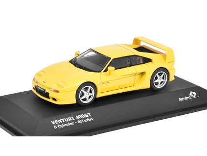 Venturi 400 GT 1994 žlutá 1:43 - Solido  Venturi 400 GT BiTurbo 1994 - kovový model