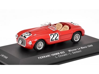 Ferrari 166M #22 Winner Le Mans 1949 - 1:43 IXO Models  Ferrari 166 M No.22 Le Mans 1949 L. Chinetti / L. Seldson - kovový model