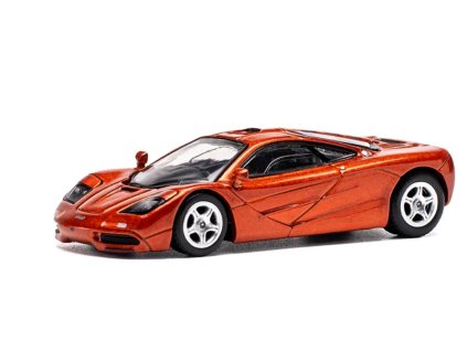 McLaren F1 oranžová 1:64 - POP RACE  McLaren F1 - kovový model