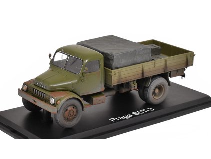 Praga S5T-3 Valník 1:43 - Ručně upravený model  Praga S5 T-3 Valník - kovový model auta