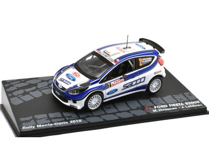 Ford Fiesta S2000 #2 Rally Monte-Carlo 2010 1:43 - SpecialC. časopis s modelem  Ford Fiesta S-2000 No.2 Rallye Monte Carlo 2010 Hirvoven / Lehtinen - kovový model auta