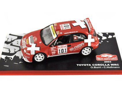 Toyota Corolla WRC #101 2003 1:43 Altaya časopis s modelem  Toyota Corolla WRC No.101 2003 Burri / Hofmann - kovový model auta