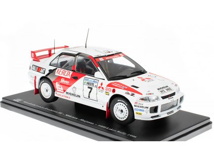 Mitsubishi Lancer Evo III #7 T.Makinen 1000 Lakes Rally 1:24 - Hachette časopis s modelem  Mitsubishi Lancer EVO III - kovový model