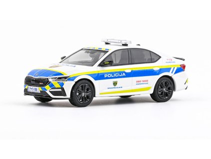 Škoda Octavia IV RS 2020 Policie Slovinsko 1:43 - ABREX  Škoda Octavia 4 RS 2020 Policie Slovinsko - kovový model