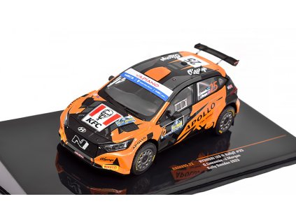 Hyundai i20 N Rally2 #25 Rally Sweden 2023 Linnamae / Morgan 1:43 - IXO Models  Hyundai i20 N Rally 2 No.25 Rally Sweden 2023 G. Linnamae / J. Morgan - kovový model auta