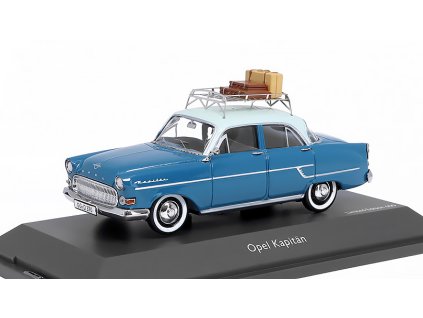 Opel Kapitan Riviera 1957 se střešním nosičem 1:43 - Schuco  Opel Kapitan Riviera 1957 - kovový model auta