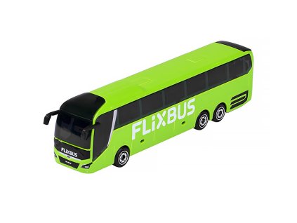 MAN City Lion's Coach L Autobus FlixBus 3-assi 2018 1:64 - Majorette  Autobus MAN City Lions Coach L FlixBus 3-assi 2018 - kovový model 1/64