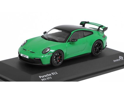 Porsche 911 992 GT3 Coupe 2021 zelená 1:43 - Solido  Porsche 911 992 GT3 Coupe 2021 - kovový model