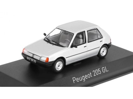 Peugeot 205 GL 1988 1:43 šedá metalíza - NOREV  Peugeot 205 GL 1988 - kovový model auta