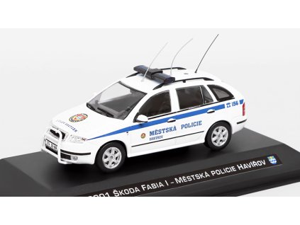 Škoda Fabia I 2001 Městská Policie Havířov 1:43 - Model Depo  Škoda Fabia 1 Městská Policie Havířov 2001 - kovový model auta