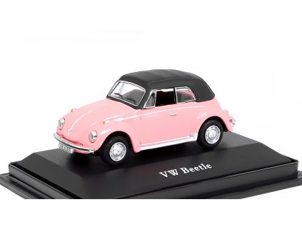 Volkswagen Beetle růžový 1:72 - Cararama  VW Beetle 1/72 - kovové modely