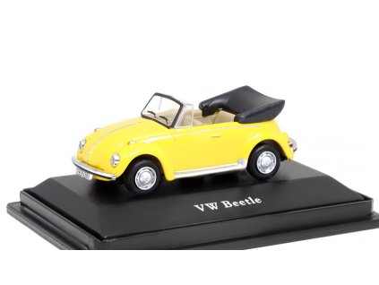 Volkswagen Beetle Cabrio žlutý 1:72 - Cararama  VW Beetle Cabriolet 1/72 - kovové modely