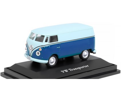 Volkswagen Transporter modrý 1:72 - Cararama  VW Transporter - kovové modely aut 1/72