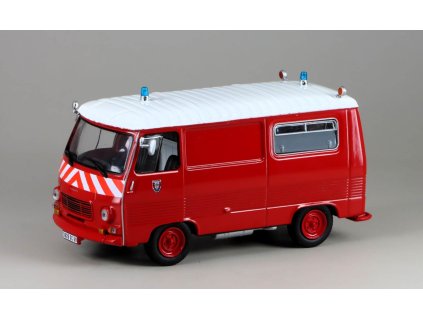 Peugeot J7 Van Firew Engine Hasiči 1969 1:43 - časopis s modelem  Peugeot J7- kovový model