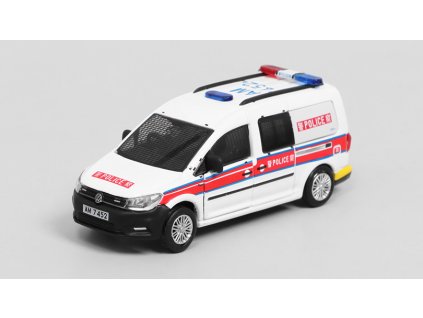 Volkswagen Caddy Hong Kong Police 1:64 - Tiny Toys  VW Caddy Hongkongská Policie - sběratelský model 1/64