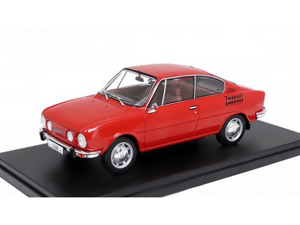 Škoda 110R Coupe červená 1:24 - WhiteBox  Škoda 110-R Coupe - kovový model auta