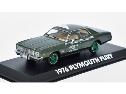 Plymouth Fury Checker Cab 1976 zelené disky - Beverly Hills - 1:43 GreenLight  Plymouth Fury Checker Cab  - kovový model