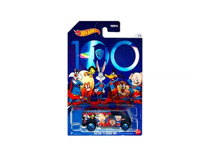 Dodge Van Custom 1977 Warner Bros 1:64 - Hot Wheels  Custom '77 Dodge Van " 100 Years of Warner Bros." - model auta 1/64