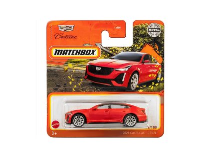 Cadillac CT5-V 2021 červený 1:64 - MATCHBOX  Cadillac CT 5 V 2021 - model auta