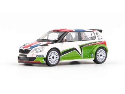 Škoda Fabia II FL S2000 (2010) Škoda UK Mikkelsen Design 2011 1:43 - Abrex  Škoda Fabia 2 FL S2000 2010 Škoda UK "Mikkelsen" Design 2011 - kovový model aut