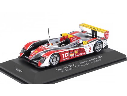 Audi R10 TDI #2 Winner Le Mans 2008 1:43 - IXO Models  Audi R10 TDI N2 Winner 24h Le Mans 2008 Capello / Kristensen / McNish - kovový model