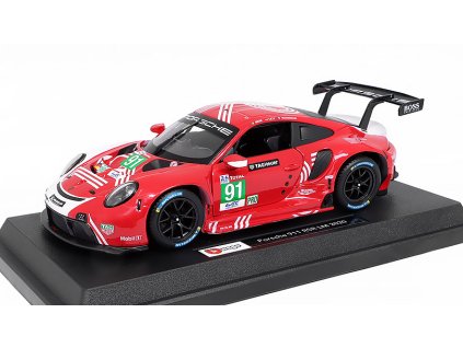 Porsche 911 RSR LM 2020 #91 - 1:24 Bburago  Porsche 911 991-2 RSR N91 LM 2020 - kovový model auta
