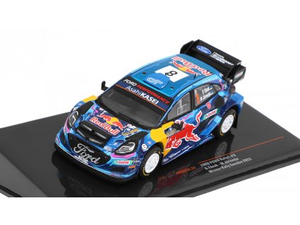 Ford Puma Rally1 #8 Winner Rally Sweden 2023 Tanak/Jarveoja 1:43 - IXO Models  Ford Puma Rally 1 No.8 Rallye Sweden 2023 Tanak / Jarveoja - kovový model auta