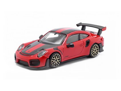 Porsche 911 GT2 RS 2018 červená - 1:43 - Bburago  Porsche 911 991 2 GT2 RS Coupe 2018 - kovový model auta