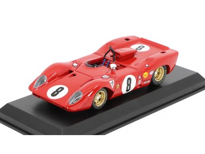 Ferrari 312 P Spyder #8 1000 km SPA 1969 1:43 - Best Model  Ferrari 312 P Spyder #8 1000 km SPA 1969 Rodriguez / Piper - kovový model auta