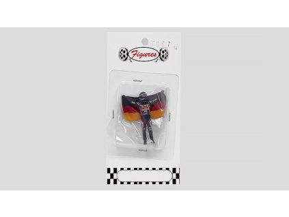 Figurka Sebastian Vettel s vlajkou Německo F1 Legends 1:43 - Minichamps  Sebastian Vettel F1 Legends - miniaturní figurka