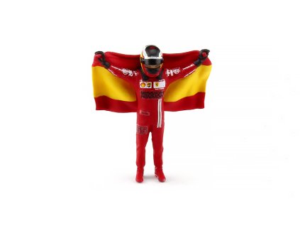 Figurka Carlos Sainz Jr. s vlajkou Španělska F1 Legends 1:43 - Minichamps  Sainz Jr. F1 Legends - miniaturní figurka