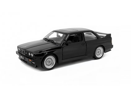 BMW 3 series M3 E30 1988 černá 1:24 - Bburago  BMW M3 E-30 - kovový model auta