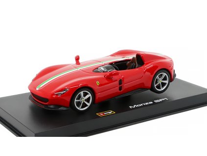 Ferrari Monza SP1 2018 červená 1:43 Bburago  Ferrari Monza SP1 2018 - kovový model auta