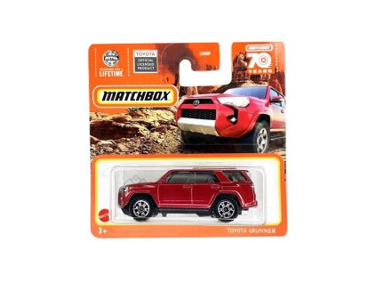Toyota 4Runner 2018 červená 1:64 - MATCHBOX  18 Toyota 4 Runner - model auta