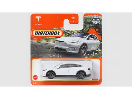 Tesla Model Y bílá v blistru 1:64 - MATCHBOX  Tesla Model Y - kovový model