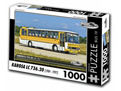 Puzzle bus č. 19 - Karosa LC 736.20 (1984 - 1997) - 1000 dílků  Puzzle bus 19 - Karosa LC 736 20 1984 - 1997 - 1000 dílků