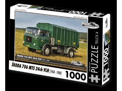 Puzzle Truck č. 4 - Škoda 706 MTS 24ch VLH 1968-1988 - 1000 dílků  Puzzle Truck č. 4 - Škoda 706-MTS 24ch VLH 1968 - 1988 - 1000 dílků